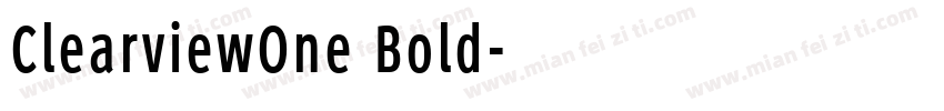 ClearviewOne Bold字体转换